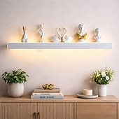 billige Vegglamper for innendørsbruk-led vegglampe varm hvit hylle veggfeste lysarmatur rektangulære innendørs display hyller vegglamper elegant frostet akryl anti rust 85-265v