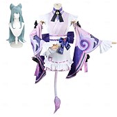 economico Costumi anime-Saga Elementale Mizuki Yumemizuki Anime Costume Cosplay Abiti Abiti Cosplay Costumi dei videogiochi Halloween Carnevale Feste Con il fumetto Costume Per Per donna Adulti