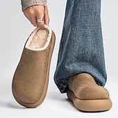 economico Zoccoli e pianelle da uomo-comode scarpe slip-on da uomo foderate in pelliccia: morbide, calde, perfette per ricevimenti di nozze rilassati e riunioni al chiuso