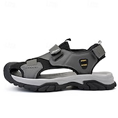cheap Outdoor Sandals-Men's Navy Blue Sporty Sandals – Lightweight and Durable with Velcro and Adjustable Fit, Perfect for Outdoor Adventures