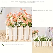 abordables accessoires d'entretien des plantes-Lot de 2 jardinières en plastique pour clôture, pots de fleurs miniatures décoratifs, accessoires de jardin créatifs pour bonsaïs, fleurs artificielles, décoration intérieure et de table