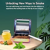 Χαμηλού Κόστους Αξεσουάρ Καπνίσματος-Αυτόματο κουτί στριφτού τσιγάρου ρυθμιζόμενο ημιαυτόματο μεταλλικό ρολό τσιγάρων, συμπαγής εξατομικευμένη θήκη στριφτού καπνού για τυποποιημένα χαρτιά, εύχρηστη μικρή μηχανή στριφτού τσιγάρου