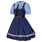  Tierdetektiv Hase Die Polizistin Cosplay Kostüm Outfits Abenteuerfilm Cosplay Film- und TV-Themenkostüme for Damen Mädchen Erwachsene Kinder Halloween Karneval Leistung Pädagogisches Ankleiden