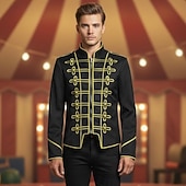 economico Cime-Costume di fantasia Giacca da circo direttore di circo Vittoriano Stile militare Adulti Per uomo Halloween Carnevale Feste Performance Mascherata Vestirsi