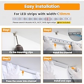 halpa LED-tarvikkeet-6 kpl 10 kpl 3,3 jalan / 1 m V-muotoinen LED-kanava hopeanvärinen alumiininen LED-nauha, diffuusorikanava maitomaisella valkoisella suojuksella, himmeä kulmavalaistus, helppo asennus, ei sisällä