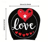cheap Slipcovers-2pcs Cute Flower Love Heart Print Headrest Covers, Valentine's Day Heart-Eyed Girl Car Headrest Protector, Interior Decor, No Filling, Easy to Install and Wash, Suitable for Long-Distance Travel Naps