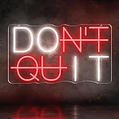 Χαμηλού Κόστους Διακοσμητικά φώτα-Μην τα παρατάτε, φωτεινή επιγραφή για διακόσμηση τοίχου με δυνατότητα ρύθμισης φωτεινότητας με USB, για εσωτερικό υπνοδωμάτιο, σαλόνι, τραπεζαρία, πινακίδα με νέον LED για πάρτι, διακοσμήσεις πάρτι,