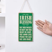  Szent Patrik napja ír áldás fa függő tábla ír söröző rusztikus falidísz a házba bárba pubba játékszobába jó szerencse és inspiráló idézet dekoráció