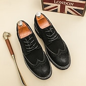 Χαμηλού Κόστους Μπρογκ παπούτσια-Ανδρικά καφέ σουέτ μπρογκ παπούτσια, άνετα και μοντέρνα, ευέλικτα υποδήματα για casual και ημιεπίσημες εκδηλώσεις