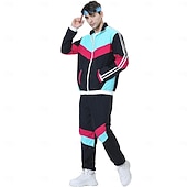 preiswerte Outfits-Retro Vintage 1980er HipHop Outfits Zubehörset Sportbekleidung mit Zubehör langarm Disco Kostüm Herren Damen Karnevalskostüm Halloween Karneval Neujahr Pride Parade Pride-Monat Erwachsene Weitere