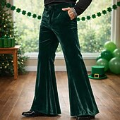  Retrò Vintage Anni '70 Pantaloni Pantaloni a zampa d'elefante Pantaloni a zampa Hippie Disco Costume Per uomo Halloween Carnevale Feste Abbigliamento Quotidiano Parata dell'Orgoglio Adulti Pantaloni