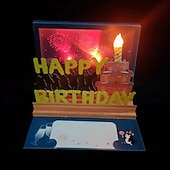 preiswerte Dekorative Lichter-Geburtstagskarten, Feuerwerk, Pop-up-Torte, Licht- und Musikeffekte, Geburtstagsgeschenke, Dekorationen, Valentinstagsgeschenke, Vatertagsgeschenke, Muttertagsgeschenke