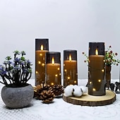 voordelige Decoratieve lichten-Kaars Zonder koorden Kerstmis Eenvoudig Modern AA-batterijen aangedreven 5 stuks