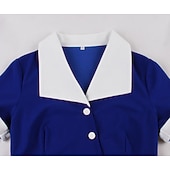 billige Kjoler-1950-tallet Retro / vintage Kjoler Swing kjole Korte ermer Helfarge Kostyme Dame Karneval Maskerade Dagligdagstøy Utdrikningslag Voksne Kjole
