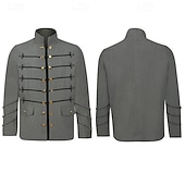 cheap Tops-Coat Masquerade Circus Jacket Prince Aristocrat Plus Size Retro Vintage Medieval Adults' Men's Carnival Masquerade Queen's Platinum Jubilee 2022 Elizabeth 70 Years Dress Up