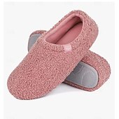 baratos Chinelos para casa-Pantufas de pelúcia macias com calcanhar totalmente fechado, antiderrapantes e silenciosas, para uso doméstico, para homens, mulheres e casais.