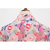 preiswerte Kleider-1950er Retro Vintage Midlänge Swing-Kleid Ausgestelltes Kleid Kurze Ärmel Blumen Tailliert und ausgestellt Kostüm Damen Karneval Valentinstag Lässig Heimkehr Retro-Mottoparty Erwachsene Kleid
