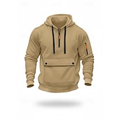  Men's Hoodie Full Zip Hoodie Black Navy Blue Khaki Light Grey Dark Gray Hooded Plain Pocket Daily Sports & Outdoor Holiday Polyester Streetwear Basic Casual Spring Fall Clothing Apparel Hoodies
