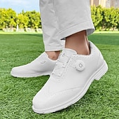 voordelige Heren Golf Schoenen-Heren golfschoenen – comfortabel wit en bordeauxrood design voor optimale prestaties en stijl op de golfbaan.