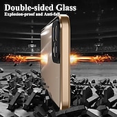 ieftine Carcase iPhone-telefon Maska Pentru iPhone 17 Pro Max 17 Air 16 15 14 Pro Max Plus Caz de adsorbție magnetică Crystal Clear Detașabil Transparent Magnetic armură Sticlă Temperată MetalPistol