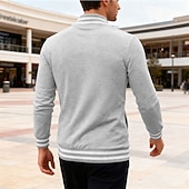 economico Giubbotti Casual-Per uomo Giacca Leggera Giacca Casual Giacca College Casuale Quotidiano Tasca Primavera Autunno A righe Streetwear Elegante Colletto Mao Regolare Nero Rosso Blu marino Blu reale Grigio chiaro Giacca