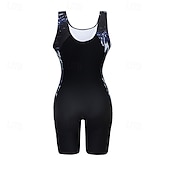 Недорогие Рашгард One Pieces-Жен. Рашгард Купальный костюм Один Пис Пэчворк тропический Спандекс УФ-защита Эластичность Без рукавов Купальники Серфинг Дайвинг Для погружения с трубкой Лето