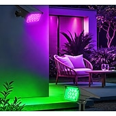 cheap Landscape Lights-Solar Color Changing Spot Lights Outdoor, Waterproof Solar Lights, Multicolor RGB Landscape Spotlight for Garden Yard Driveway Lawn Patio Pathway Christmas Decorations