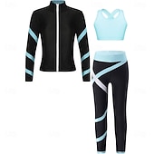 preiswerte Eiskunstlauf Trainingsoutfit-Eiskunstlaufjacke mit Hose, Damen- und Mädchen-Eiskunstlaufbekleidung, pink, dehnbar, Trainings- und Wettkampfbekleidung, wärmend, mit Kristallen/Strasssteinen besetzt, langärmlig, Eiskunstlauf