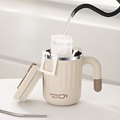 halpa Juomatarvikkeet-480 ml:n suurikokoinen kahvimuki &amp;matkamuki - 304 ruostumatonta terästä - irrotettavalla teesiivilällä &amp;pilli - tukeva kansi - vuotamaton kannettava tee-/kahvinkeitin retkeilyyn, toimistoon, junaan,