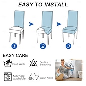 billige stoltrekk-Vanntett stoltrekk tykt jacquard stretch heldekkende ett stykke spisestuestoltrekk bordstolsett 2 4 6 deler