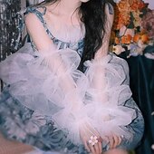 cheap Gloves-Net / Terylene Knee-Length Glove Elegant / Vintage Style With Pure Color Wedding / Party Glove