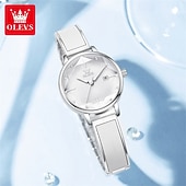 ieftine Ceasuri Quartz-Ceas de afaceri pentru femei decorat cu lumină strălucitoare care emană o luxos ușor suprafață de oglindă în formă de diamant cadou de Ziua Îndrăgostiților pentru femei ceas cu quartz casual