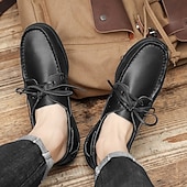 preiswerte Bootsschuhe-Schwarze Herren-Schnürschuhe, bequeme Hochzeitsschuhe für Trauzeugen, stilvolle und legere Schuhe für Hochzeitsfeiern und halbformelle Hochzeitsveranstaltungen