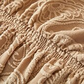 halpa Futon sohva kansi-2 eri kokoa hameen helmatyylinen jacquard-kangas käsinojaton vuodesohvan päällinen sohvan uudenvuoden koristepäälliset joustava suoja joustava penkin päällinen