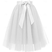 baratos anágua-Fantasia fantasia saia de tule Saia Tutu Anos 50 Retro Vintage Anos 80 Multi Camadas Inchado Neon Adulto Mulheres Dia Das Bruxas Carnaval Festa Espetáculo Dança Balé Vestir-se