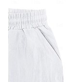 halpa Loma-Miesten Pellavahousut Housut Kesähousut Roikkuvat housut Rantahousut Kurenauha Joustava vyötärö Yhtenäinen väri Mukavuus Hengittävä Päivittäin ulko- Hiekkaranta Loma Muoti Musta Valkoinen