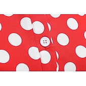preiswerte Kleider-1950er Retro Vintage Rockabilly Knielang Swing-Kleid Ausgestelltes Kleid Kurze Ärmel Tupfen Tailliert und ausgestellt Kostüm Mädchen Karneval Valentinstag Lässig Heimkehr Retro-Mottoparty Kinder Kleid