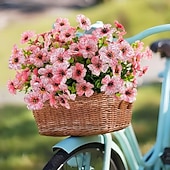 abordables Sztuczne kwiaty-10 Bundles Artificial Flowers Fake Plants - Fake Flowers Outdoor Artificial Plants Flowers Eucalyptus Leaves DIY Wedding Garden Porch Window Box Pot Planters Decor Room Decor Home Decor Valentine's Day