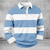 Χαμηλού Κόστους Ανδρικό γεωμετρικό πόλο-Ανδρικά Γεωμτερικό Οριζόντιες λωρίδες Μπλουζάκια πόλο Πουκάμισα Themmal Μακρυμάνικο Μπλουζάκια πόλο Πέτο Καθημερινό Ένδυση γυμναστικής και άθλησης Αργίες Καθημερινά Ρούχα 3D εκτύπωση