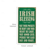  Szent Patrik napja ír áldás fa függő tábla ír söröző rusztikus falidísz a házba bárba pubba játékszobába jó szerencse és inspiráló idézet dekoráció