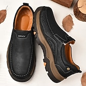 ieftine Pantofi casual slip-on-Teniși bărbătești maro din piele întoarsă și piele ecologică, cu design respirabil – încălțăminte sport și rezistentă, perfectă pentru activități în aer liber, alergare și ținute casual