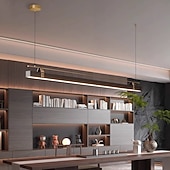 preiswerte Liniendesign-Klassische, lineare Pendelleuchte, 100 cm, modernes Design im Mid-Century-Stil, minimalistische Vintage-Pendelleuchte für Küche, Wohnzimmer und Restaurant.