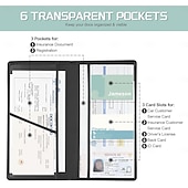 cheap Storage &amp; Organization-Car Registration &amp; Insurance Card Holder, Customizable American Driver's License Case, Auto Document Organizer, Passport Holder, Coin and Card Wallet for Vehicles