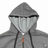 billiga Taktisk huvtröja-Herr Huvtröja Huvtröja med dragkedja Huvtröja i fleece Taktisk hoodie Svart Marinblå Kaki Ljusgrå Mörkgrå Huva Slät Dragkedja Ficka Ledigt Dagligen Sport &amp; Utomhus Polyester Streetwear Häftig