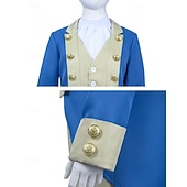  250. výročí USA Rokoko Barroco Úbory Dlouhé rukávy George Washington Alexander Hamilton Koloniální Maškarní kostým Chlapecké Karneval Den nezávislosti 4. července Dětské Kabát Kalhoty Límeček