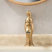 levne Koupelnové baterie-Koupelna Umyvadlová baterie - Klasické Starožitná mosaz Baterie na střed Jedna rukojeť, jeden otvorBath Taps