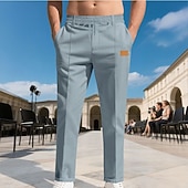 preiswerte Freizeithosen-Herren Hose Freizeithose Baggy-Hosen Kordelzug Tasche Elastischer Bund Einfach Komfort Weich Lässig Täglich Outdoor Urlaub Mode Schwarz Armeegrün