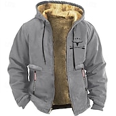 halpa Vintagetyyliset etniset hupparit-Miesten Graafiset tulosteet Kantri Hupparit Pitkähihainen paidat Hupullinen Päivittäin Vapaa-aika Pyhäpäivä Loma Syystalvi Musta Valkoinen Rubiini Vaatetus Suunnittelija S M L XL XXL 3XL