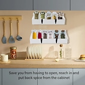 Недорогие Стойки для хранения-2 магнитных органайзера для холодильника с 4 съемными крючками, магнитная полка для хранения без сверления, боковая полка для хранения на холодильнике, компактные аксессуары для кухни и ванной,