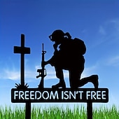  Allgemeine Soldatensilhouette, kniende Soldatenstatue, Gartendekoration, Schilder zum Unabhängigkeitstag, Gartenkunst für Rasen und Garten, Dekoration für Zuhause